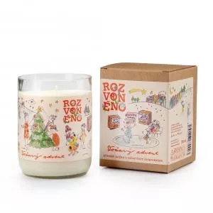 Rozvoněno Dišeča sveča - Dišeči advent (310 ml) - z mandljem, muškatnim oreščkom in vanilijo