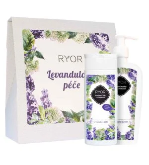 RYOR Lavender darilni komplet gel za prhanje 200 ml + mleko za telo
