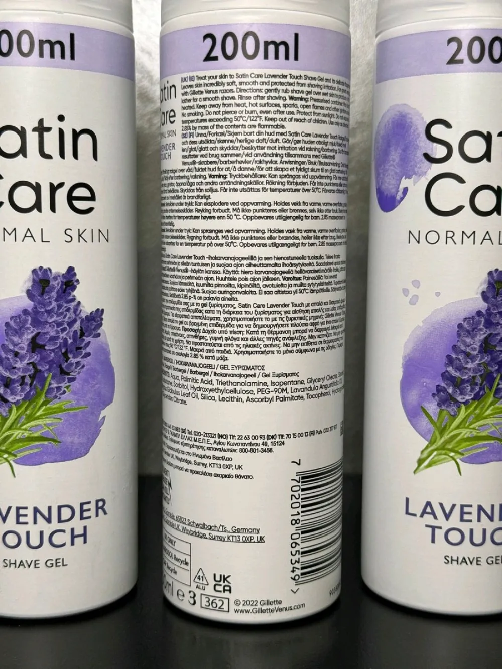 Satin Care Lavender Touch gel za britje za normalno kožo 200 ml