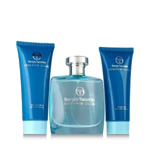 Sergio Tacchini Ocean's Club toaletna voda za moške 100 ml + balzam po britju 100 ml + gel za prhanje
