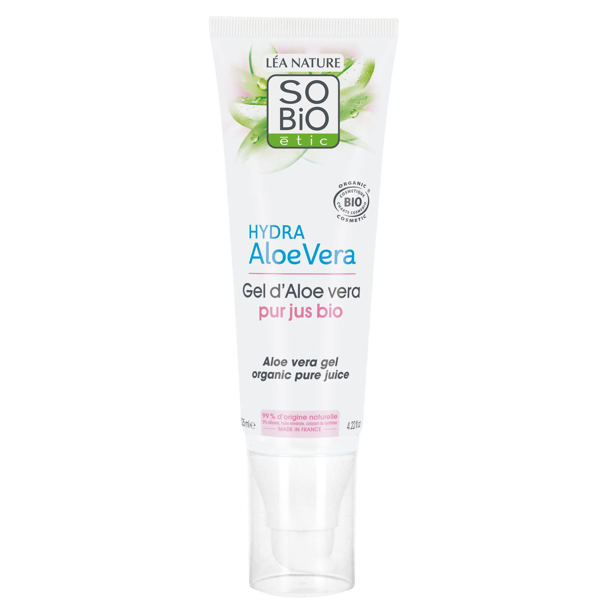 SO’BiO étic Aloe vera gel - hipoalergen, BIO (125 ml) - intenzivna hidracija in pomiritev kože