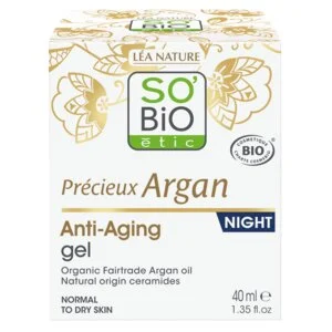 SO’BiO étic Anti-age Precieux Argan nočni BIO gel (50 ml) - obnavlja in gladi kožo