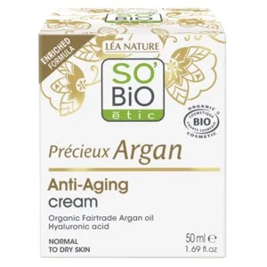 SO’BiO étic Anti-age Precieux Argan BIO dnevna krema (50 ml) - vlaži, učvrsti in posvetli polt