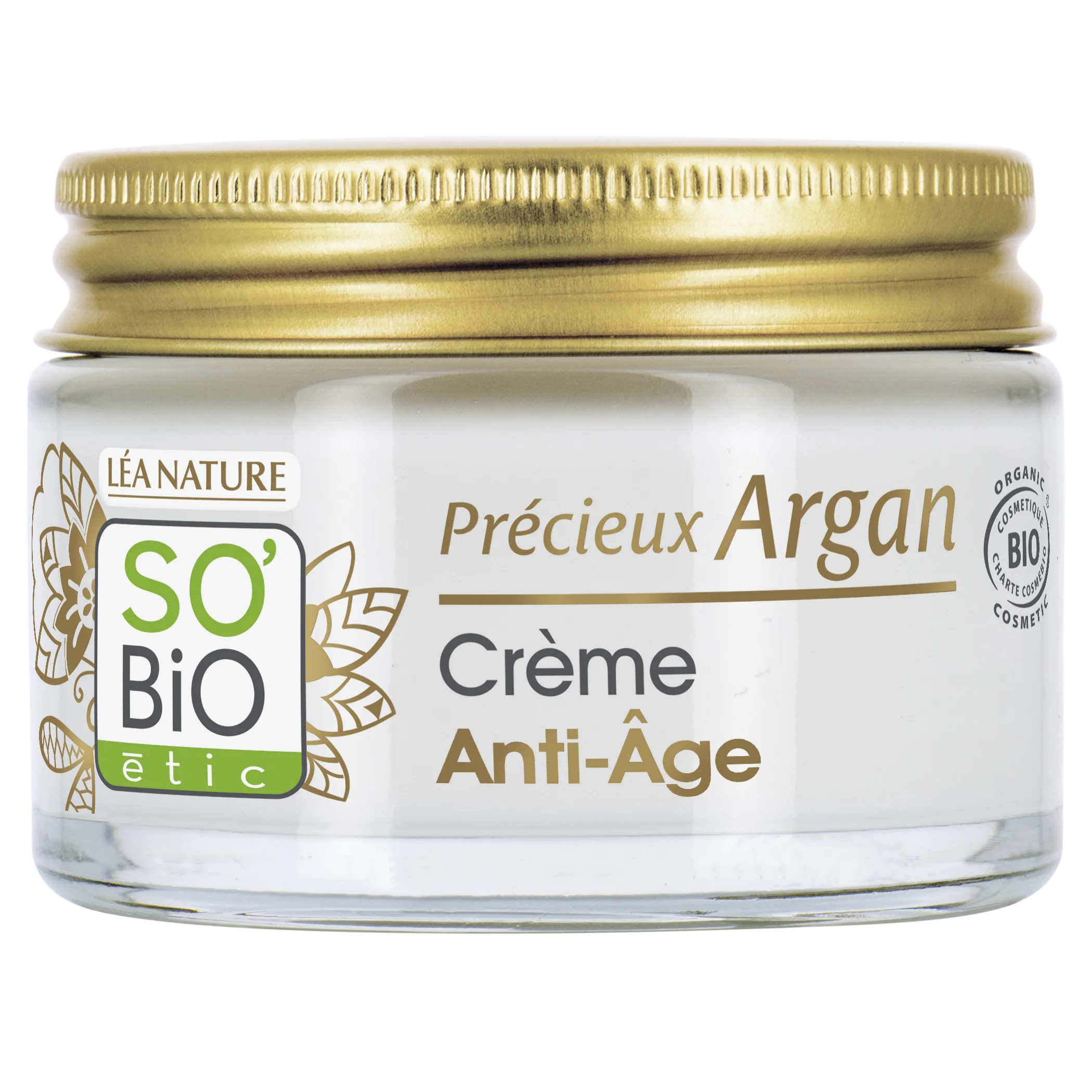 SO’BiO étic Anti-age Precieux Argan BIO dnevna krema (50 ml) - vlaži, učvrsti in posvetli polt
