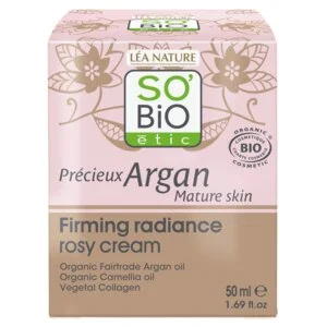 SO’BiO étic Anti-age Precieux Argan rožnata dnevna krema za učvrstitev GOLD BIO (50 ml) - učvrsti in posvetli polt