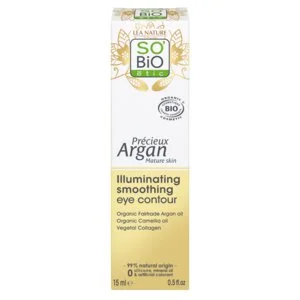SO’BiO étic Anti-Age Precieux Argan GOLD BIO gladeča nega za predel okoli oči (15 ml) - idealna za zrelo kožo