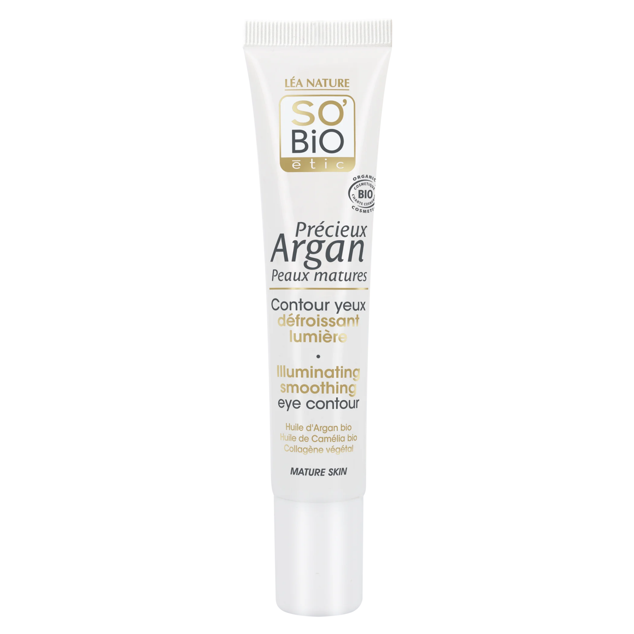 SO’BiO étic Anti-Age Precieux Argan GOLD BIO gladeča nega za predel okoli oči (15 ml) - idealna za zrelo kožo