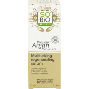 SO’BiO étic Anti-Age Precieux Argan vlažilni in regeneracijski serum GOLD BIO (30 ml) - s hialuronsko kislino
