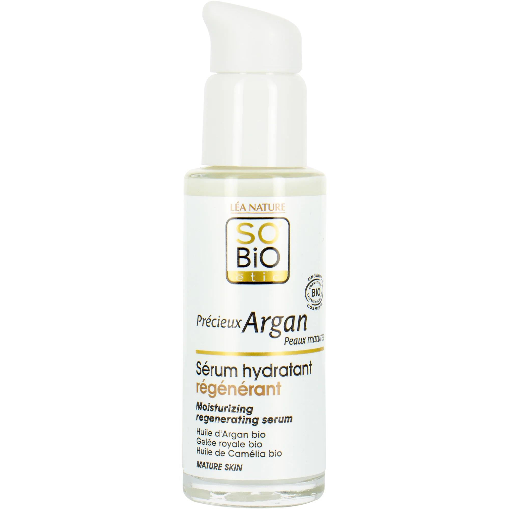 SO’BiO étic Anti-Age Precieux Argan vlažilni in regeneracijski serum GOLD BIO (30 ml) - s hialuronsko kislino