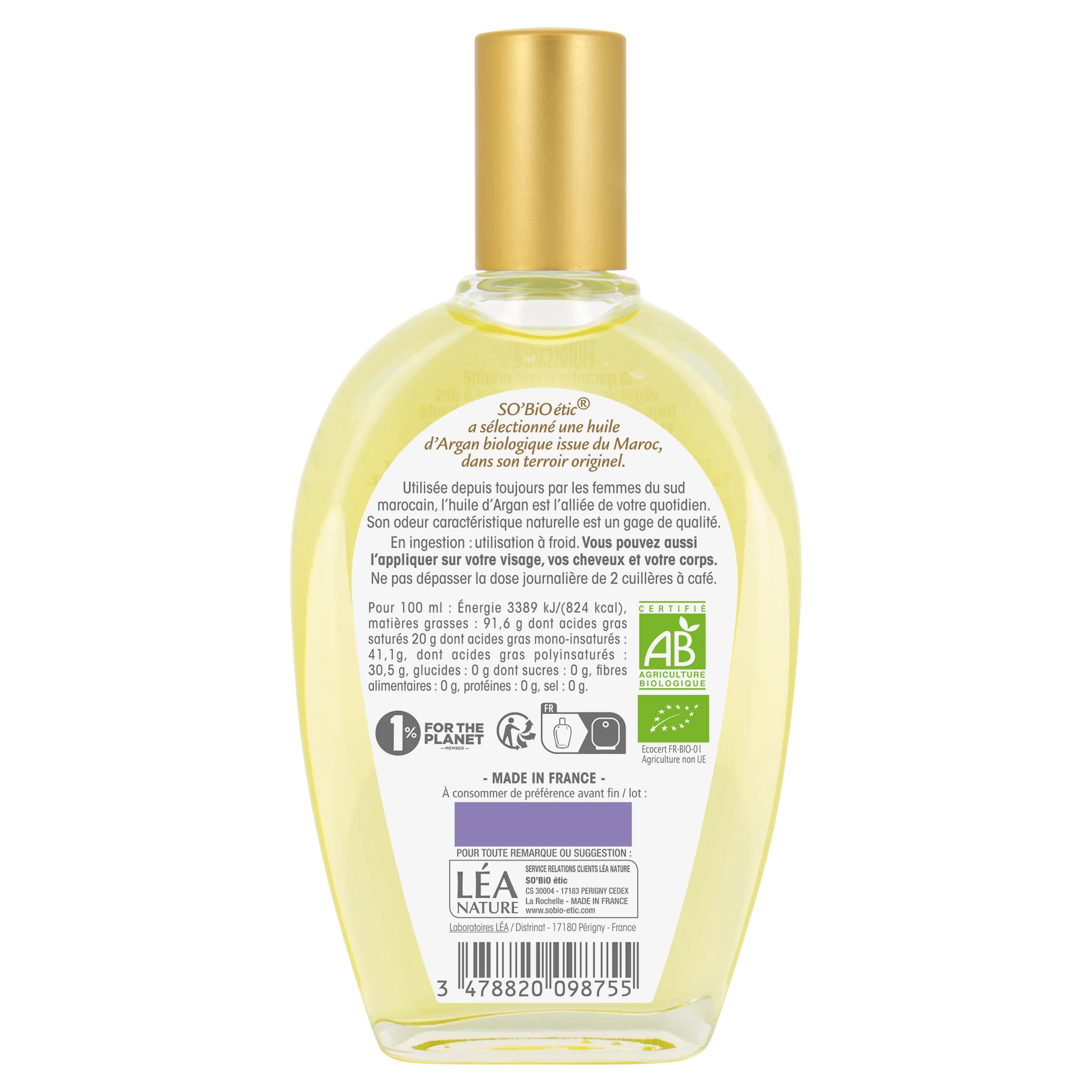 SO’BiO étic Arganovo olje BIO (50 ml) - eliksir mladosti in lepote