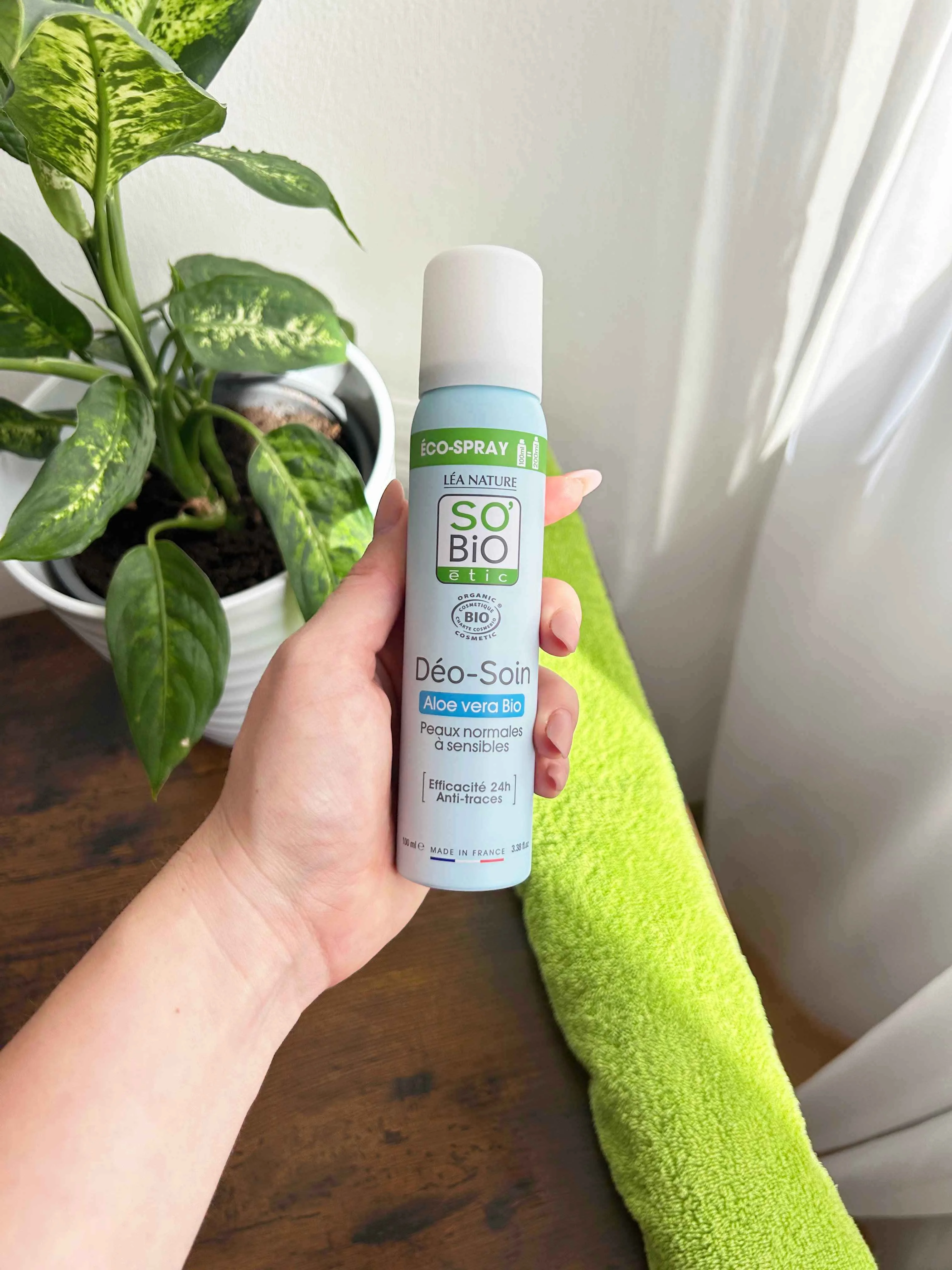 SO’BiO étic Naravni deodorant ECO SPRAY 24h - Aloe vera BIO (100 ml) - učinkovit do 24 ur