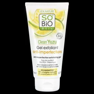 SO’BiO étic Eksfoliacijski gel za obraz - Clean Yuzu BIO (150 ml) - idealen za mastno kožo