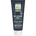 SO’BiO étic Gel za prhanje MEN 3 v 1 - osvežilni vetiver BIO (200 ml) - za telo, obraz in lase