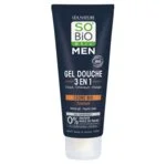 SO’BiO étic Gel za prhanje MEN 3 v 1 – poživljajoča bio cedra (200 ml) – za telo, obraz in lase