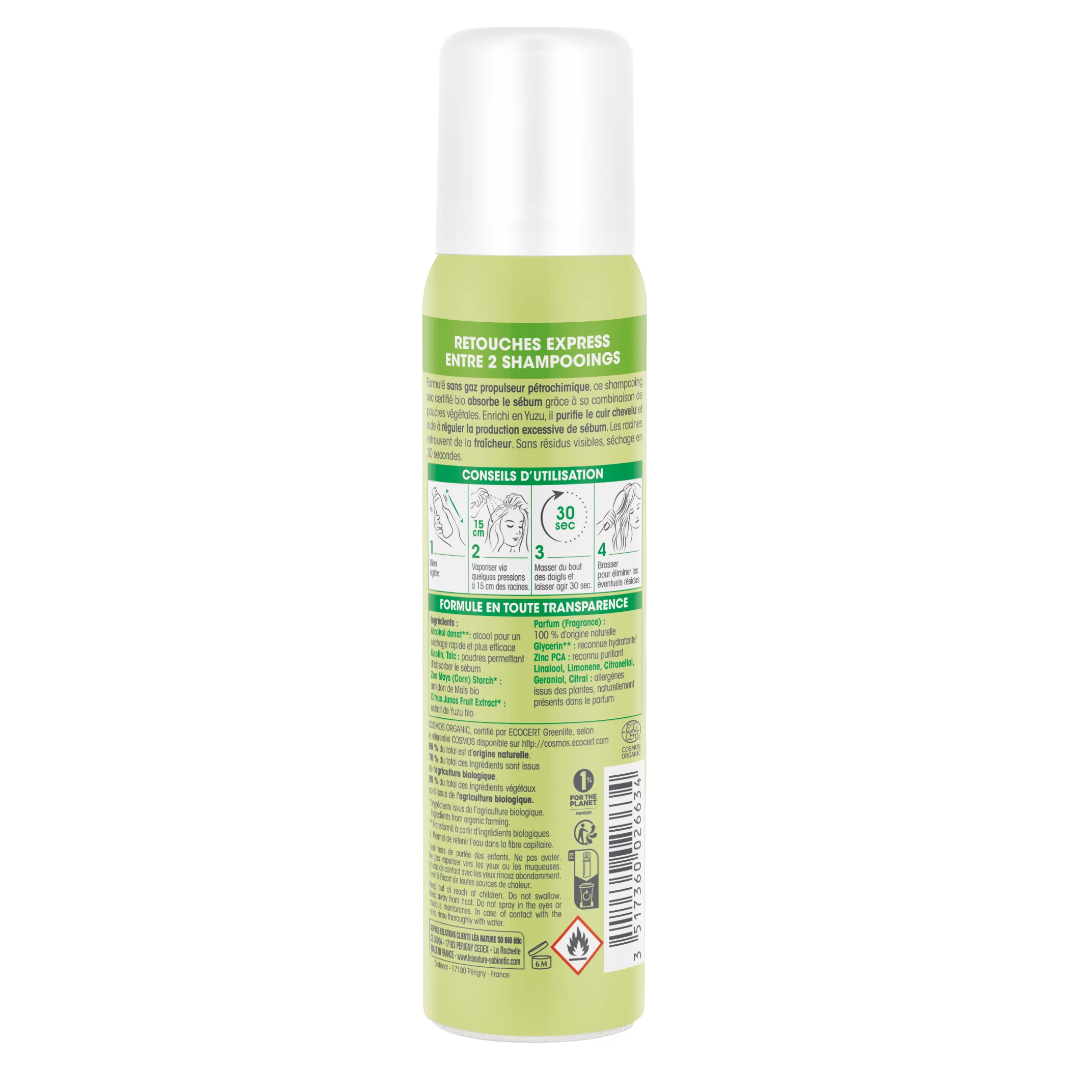 SO’BiO étic Čistilni suhi šampon v spreju z Yuzu BIO (100 ml) - pusti lase sveže in gladke