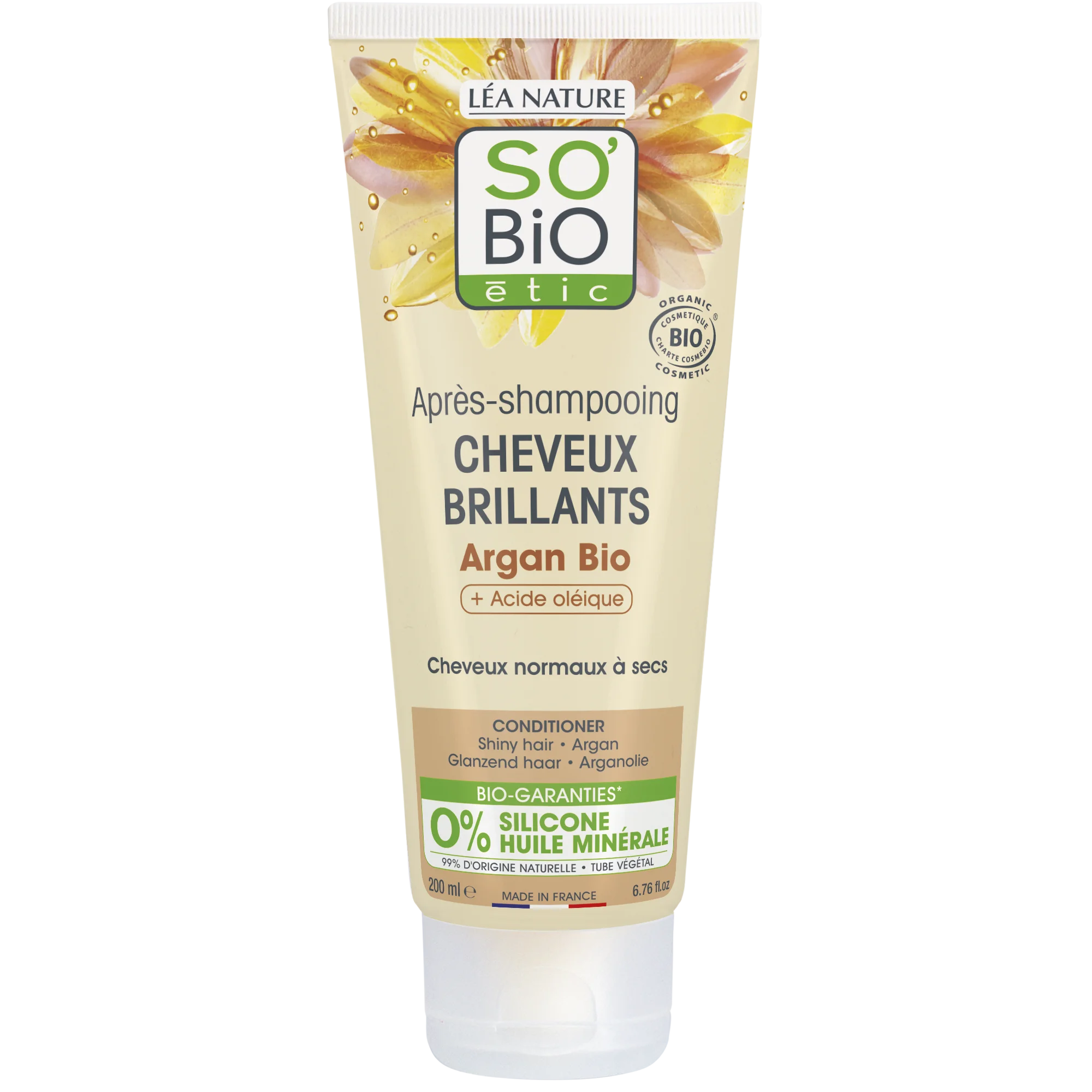SO’BiO étic Balzam z arganom za sijaj - za normalne do suhe lase BIO (200 ml) - lase pusti sijoče in mehke