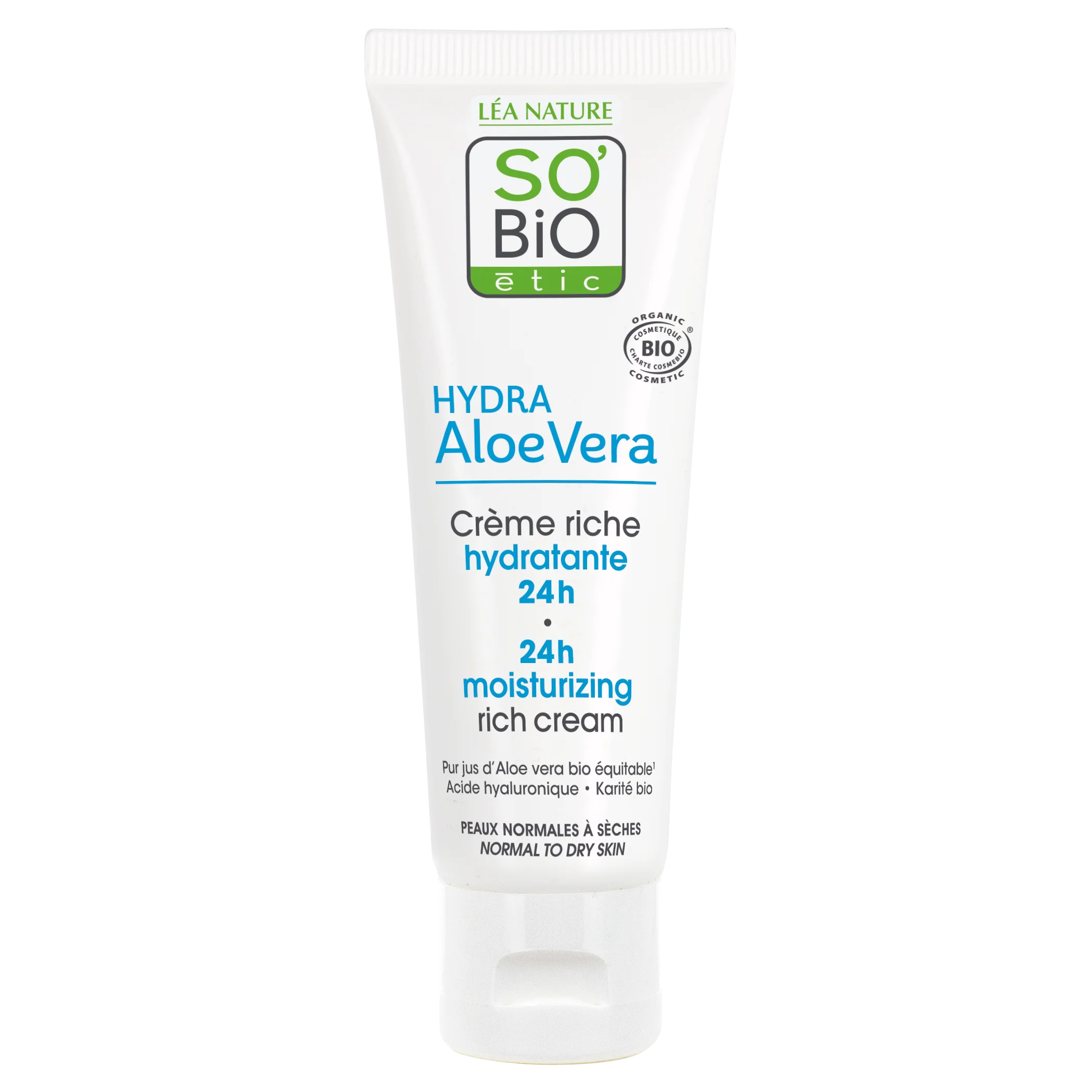 SO’BiO étic Bogato vlažilna dnevna krema z BIO aloe vero (50 ml) - s hialuronsko kislino
