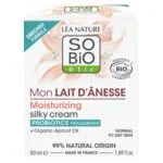 SO’BiO étic Svilnata vlažilna krema z ekološkim osličjim mlekom (50 ml) - za vse tipe kože, tudi občutljivo
