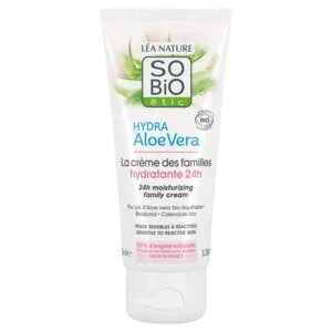 SO’BiO étic Vlažilna hipoalergena krema z Aloe vero za vso družino BIO (100 ml) - vlaži, pomirja in regenerira