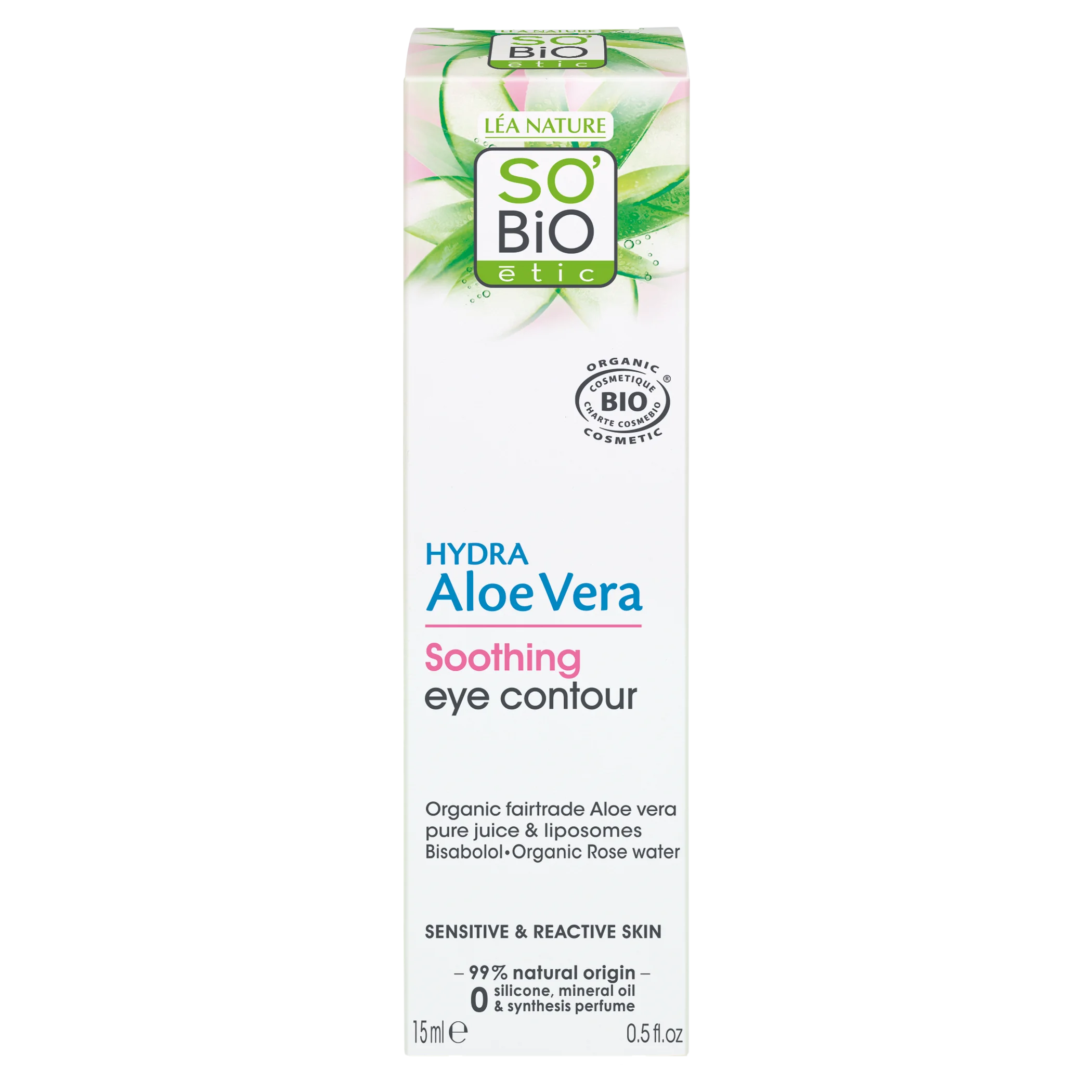 SO’BiO étic Pomirjujoča krema za predel okoli oči z Aloe Vera BIO (15 ml) - vlaži in pomirja predel okoli oči