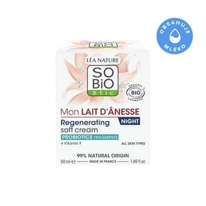 SO’BiO étic Nočna regenerativna krema z BIO oslovskim mlekom (50 ml) - stepena tekstura
