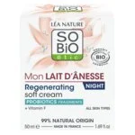 SO’BiO étic Nočna regenerativna krema z BIO oslovskim mlekom (50 ml) - stepena tekstura