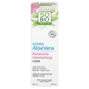 SO’BiO étic Zaščitna krema za občutljivo kožo z Aloe vero 5 v 1 BIO (50 ml) - vlaži in pomirja kožo