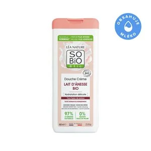 SO’BiO étic Nežno vlažilna kremna prha z BIO osličjim mlekom (650 ml) - za vse tipe kože