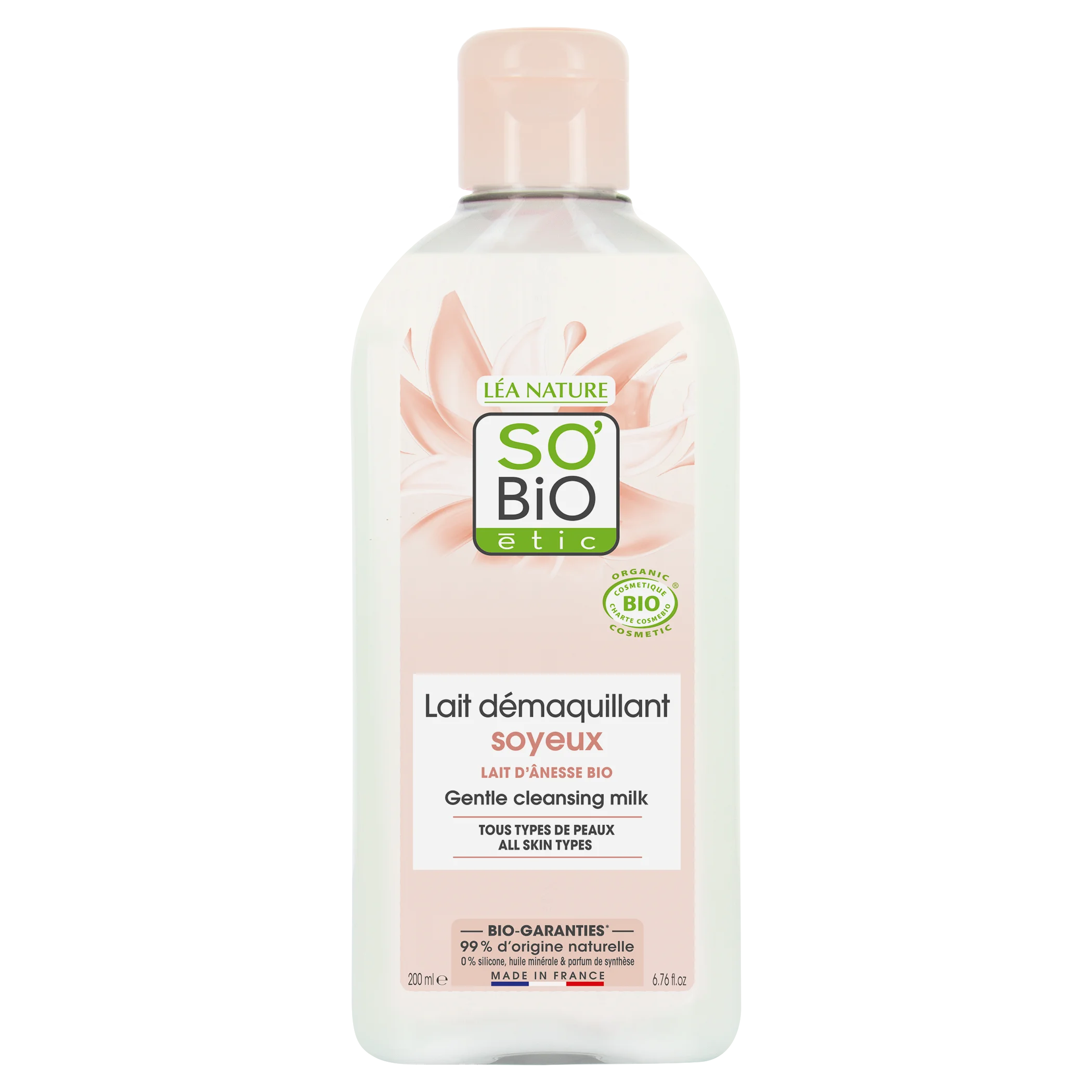 SO’BiO étic Čistilno mleko z BIO osličjim mlekom (200 ml) - nežno odstrani ličila in nečistoče
