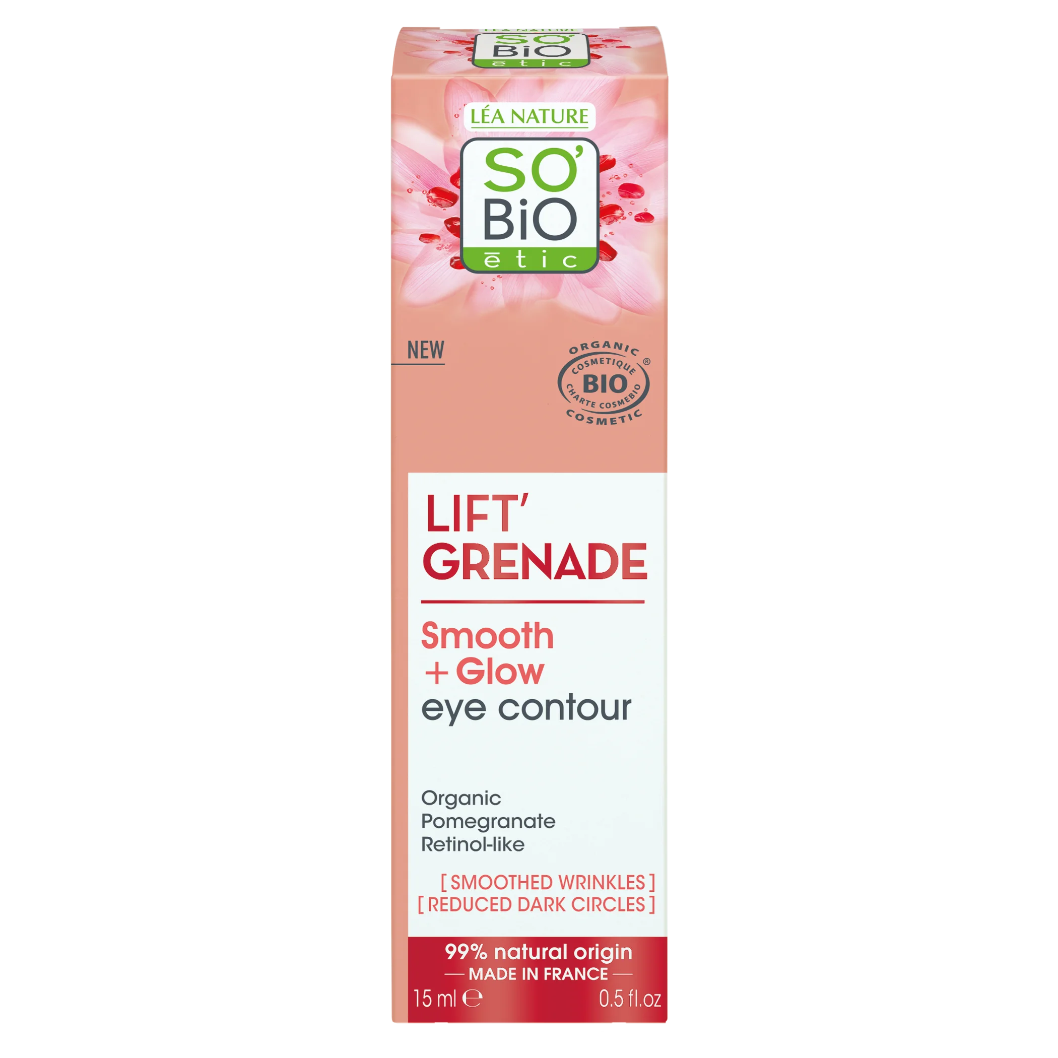SO’BiO étic Nega očesnega predela Lift'Grenade BIO (15 ml) - z granatnim jabolkom