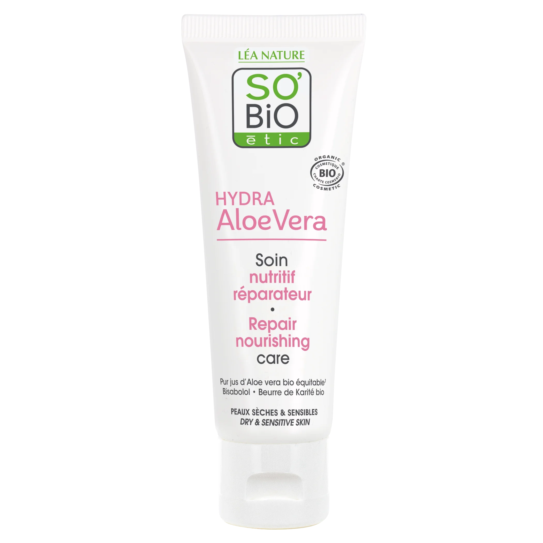 SO’BiO étic Hranilna obnovitvena nega z Aloe vero za občutljivo kožo BIO (50 ml) - vlaži in hrani kožo