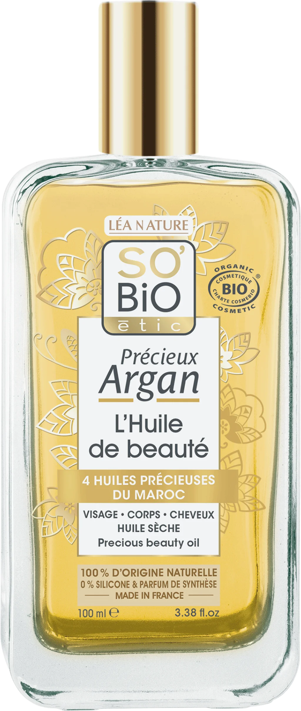 SO’BiO étic Précieux Argan Negovalno olje za telo, obraz in lase BIO (100 ml) - eliksir mladosti in lepote