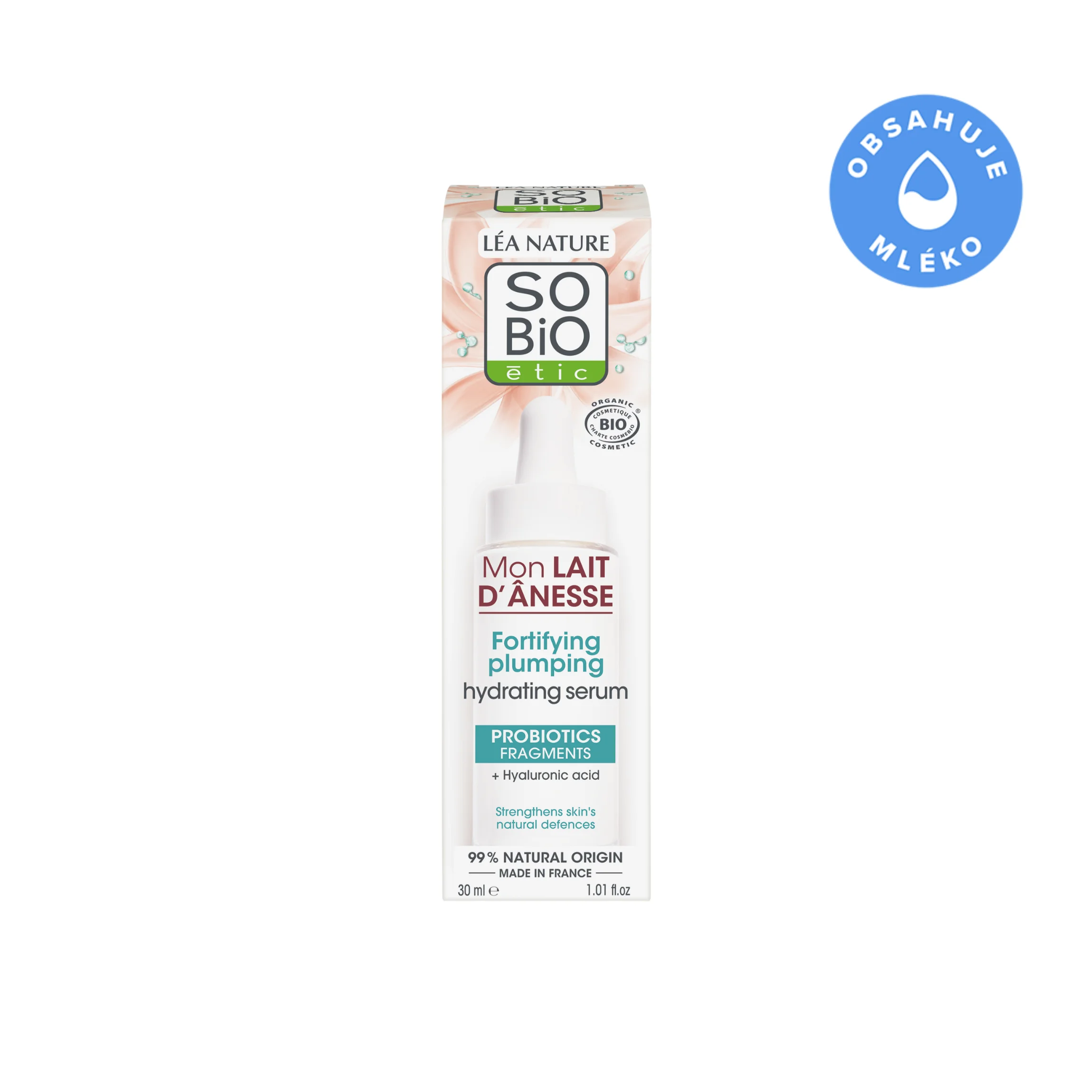 SO’BiO étic Krepilni vlažilni serum z BIO osličjim mlekom (30 ml) - s hialuronsko kislino