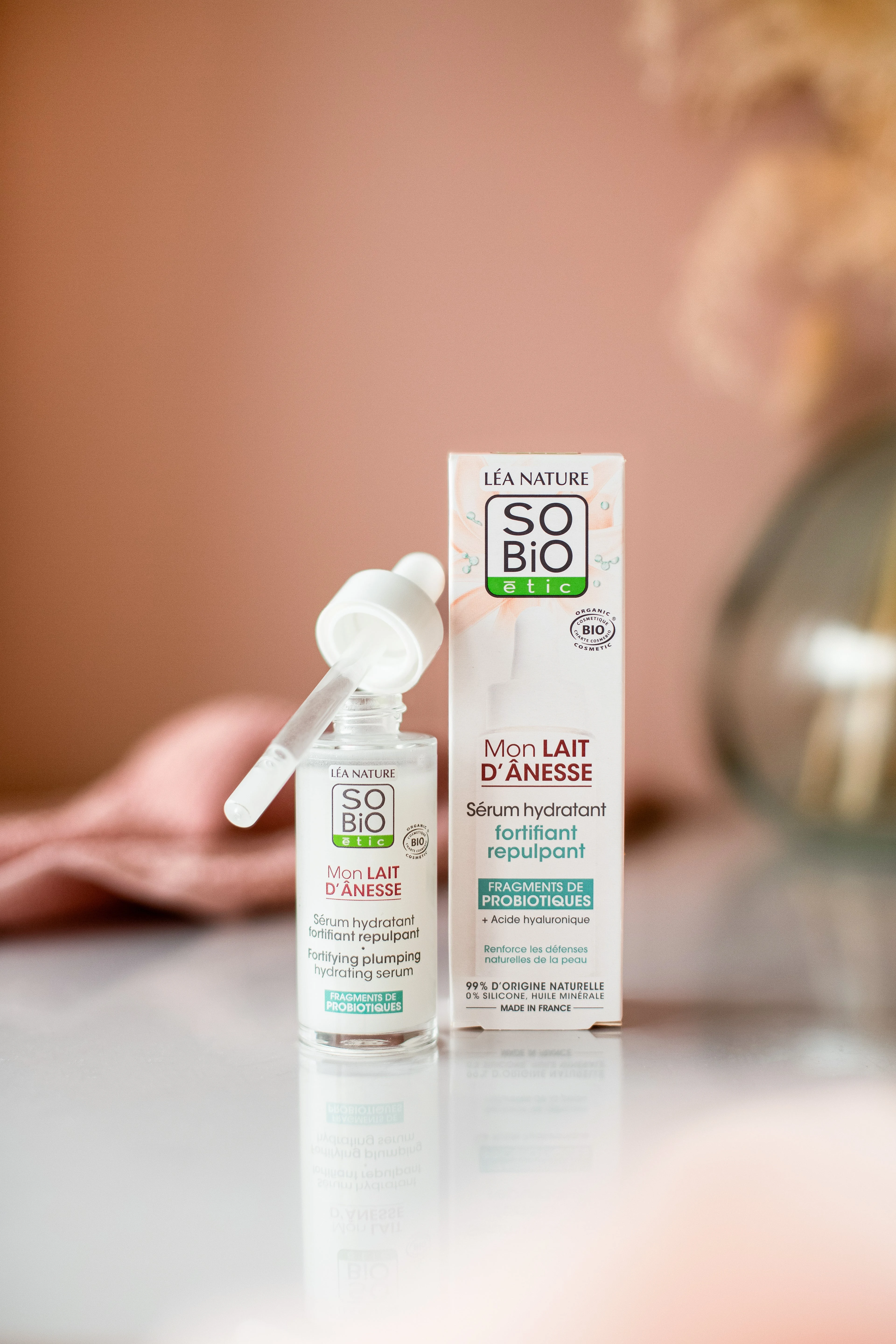SO’BiO étic Krepilni vlažilni serum z BIO osličjim mlekom (30 ml) - s hialuronsko kislino