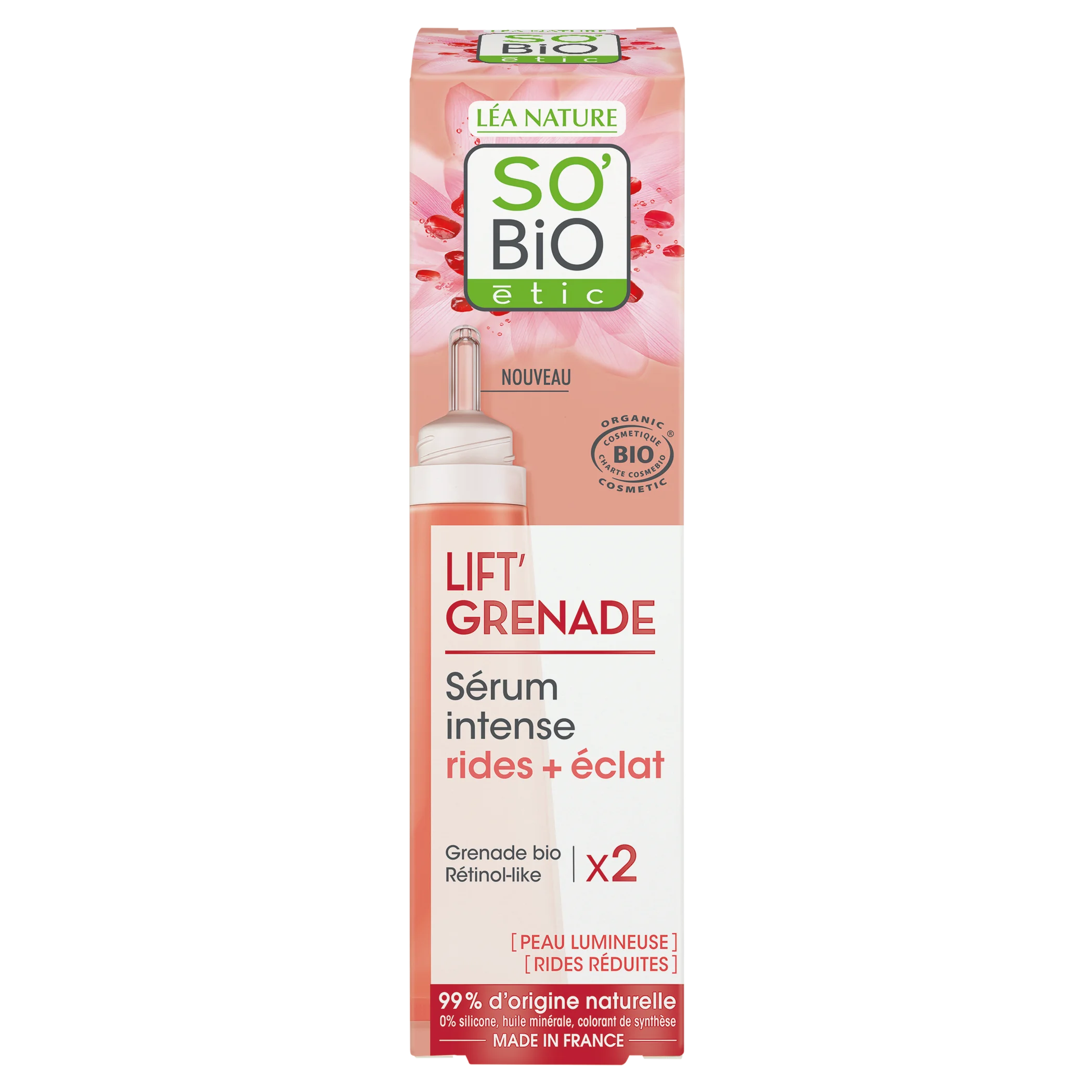 SO’BiO étic Posvetlitveni serum proti gubam Lift'Grenade BIO (30 ml) - z granatnim jabolkom