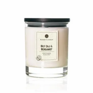 Kimmy Candles Sojina sveča Beli čaj & Bergamotka