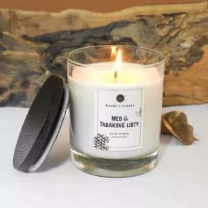 Kimmy Candles Sojina sveča Med & Tobačni listi