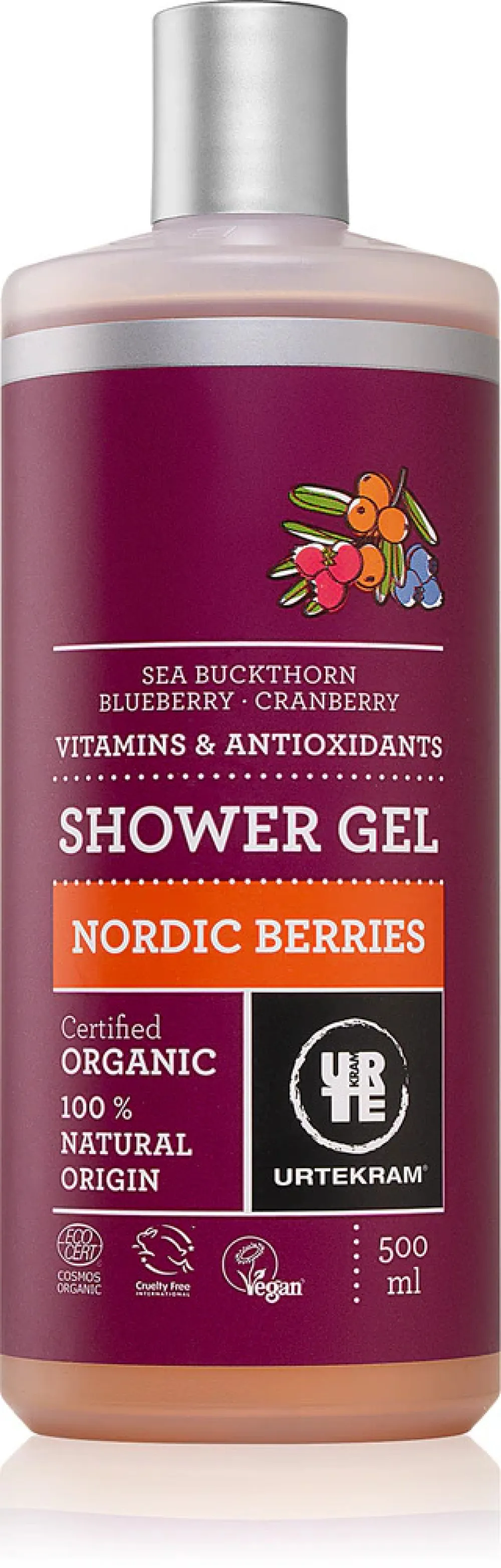 Urtekram Gel za prhanje Nordic Berries 500ml BIO, VEG
