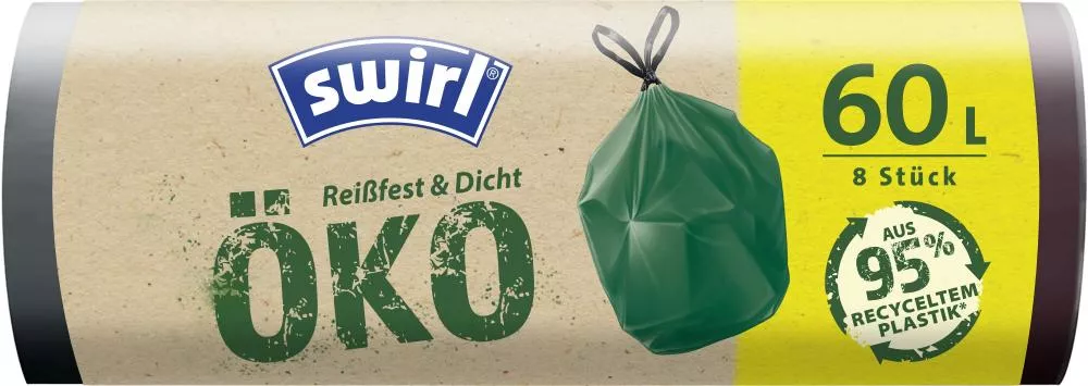 Swirl Eko zložljive vrečke (8 kosov) - 60 l - 95 % recikliranih materialov