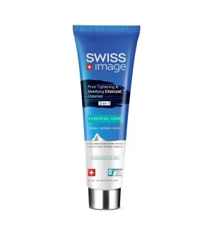 Swiss Army Image Essential Care 3 v 1 večnamenski čistilni gel z aktivnim ogljem za zoženje por in matiranje