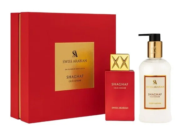 Shaghaf Oud Ahmar U 75 ml + losjon za telo parfumska voda 300 ml