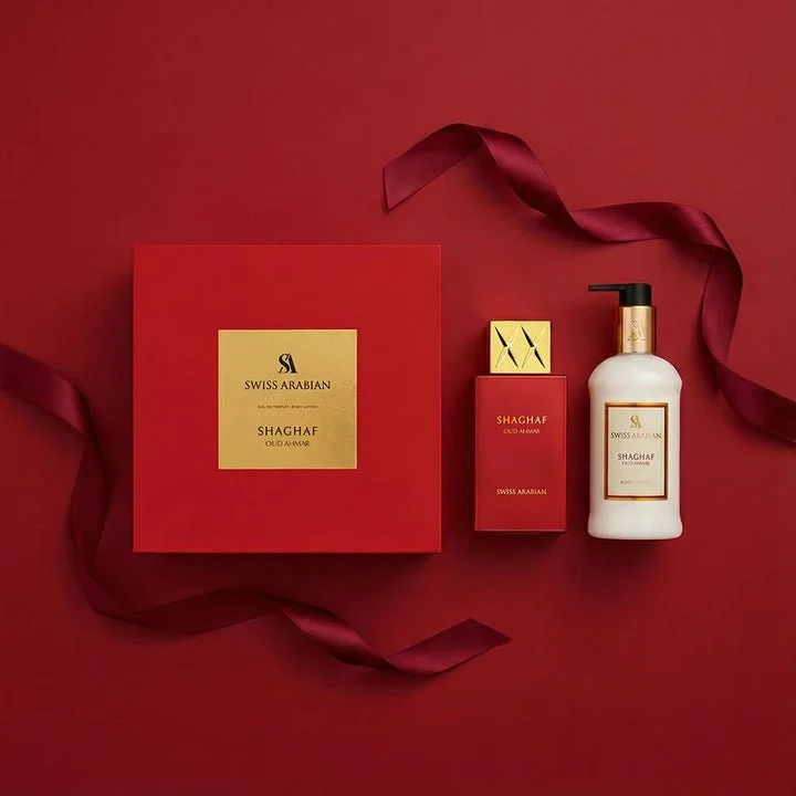 Shaghaf Oud Ahmar U 75 ml + losjon za telo parfumska voda 300 ml