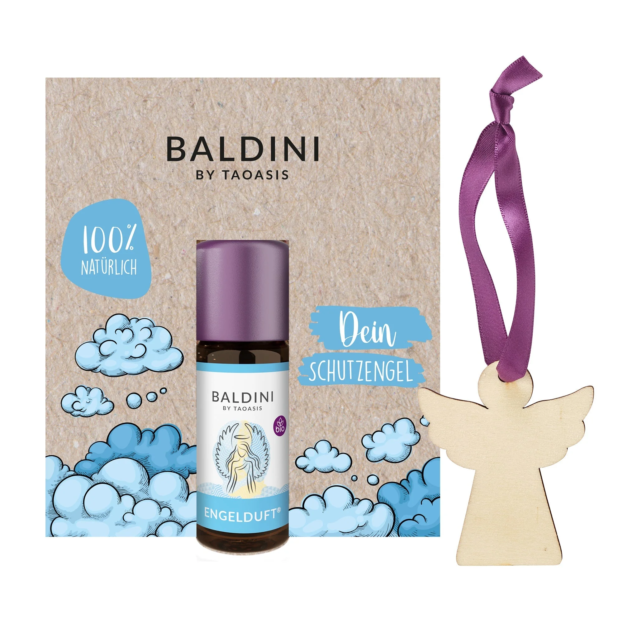 Taoasis Baldini Aroma mini komplet Angel Scent BIO (10 ml) - lesena obešanka kot difuzor