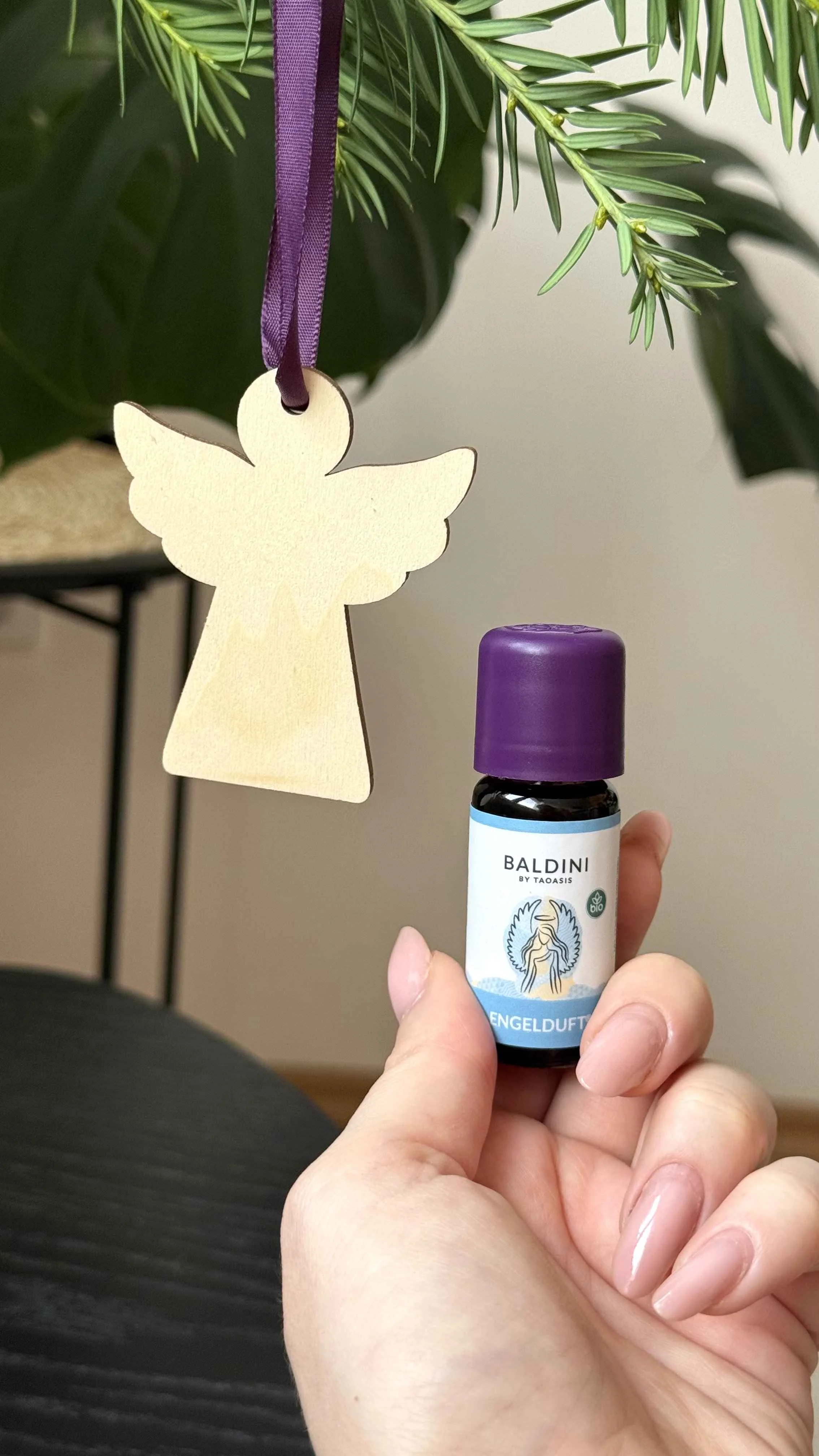 Taoasis Baldini Aroma mini komplet Angel Scent BIO (10 ml) - lesena obešanka kot difuzor