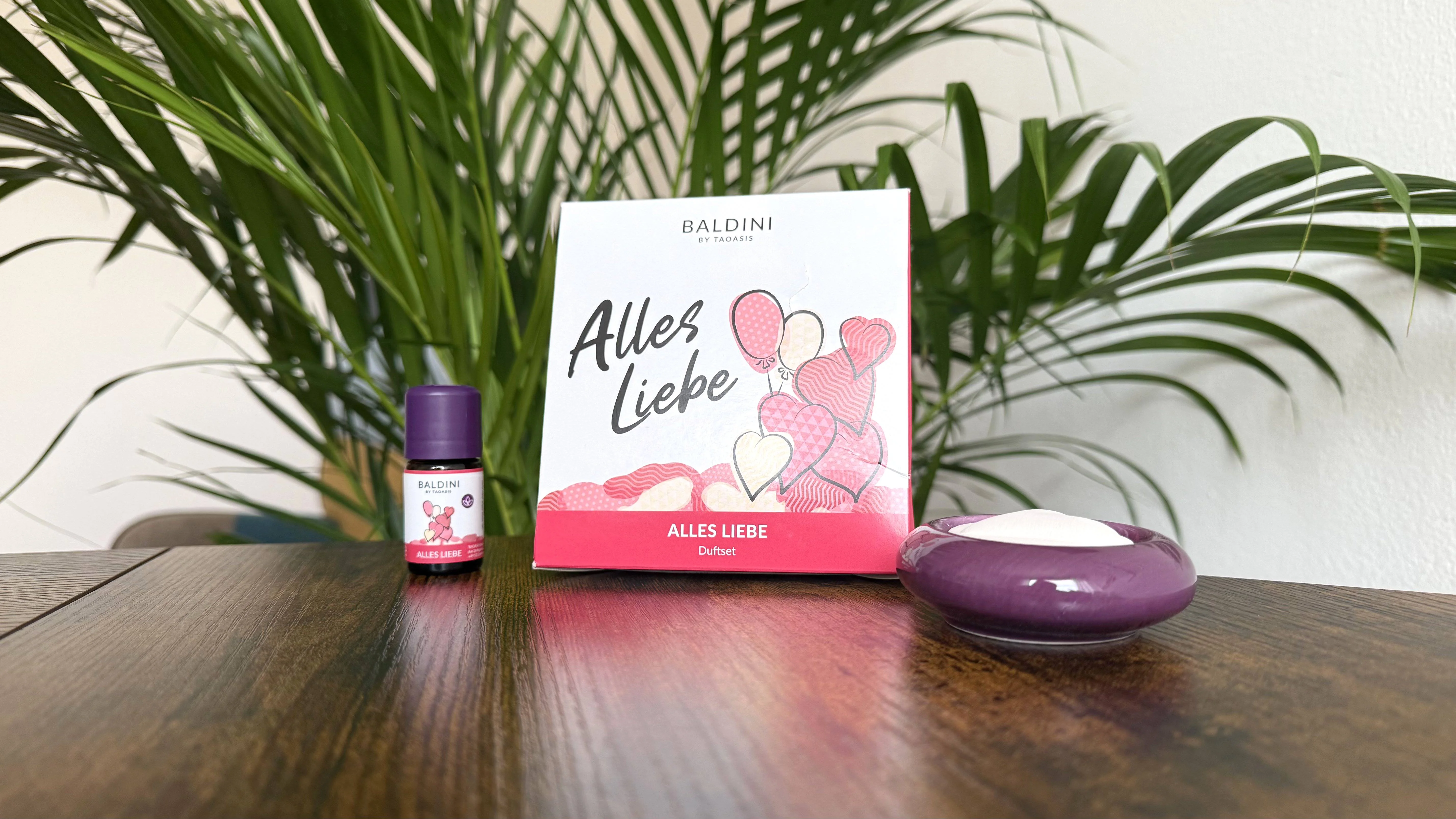 Taoasis Baldini Aromatični set All the Love BIO (5 ml) - harmonizirajoč vonj s kamnitim difuzorjem