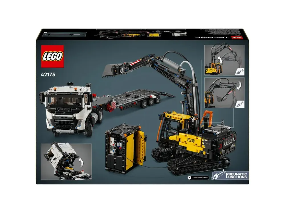 Technic 42175 Tovornjak Volvo FMX in električni bager Volvo EC230