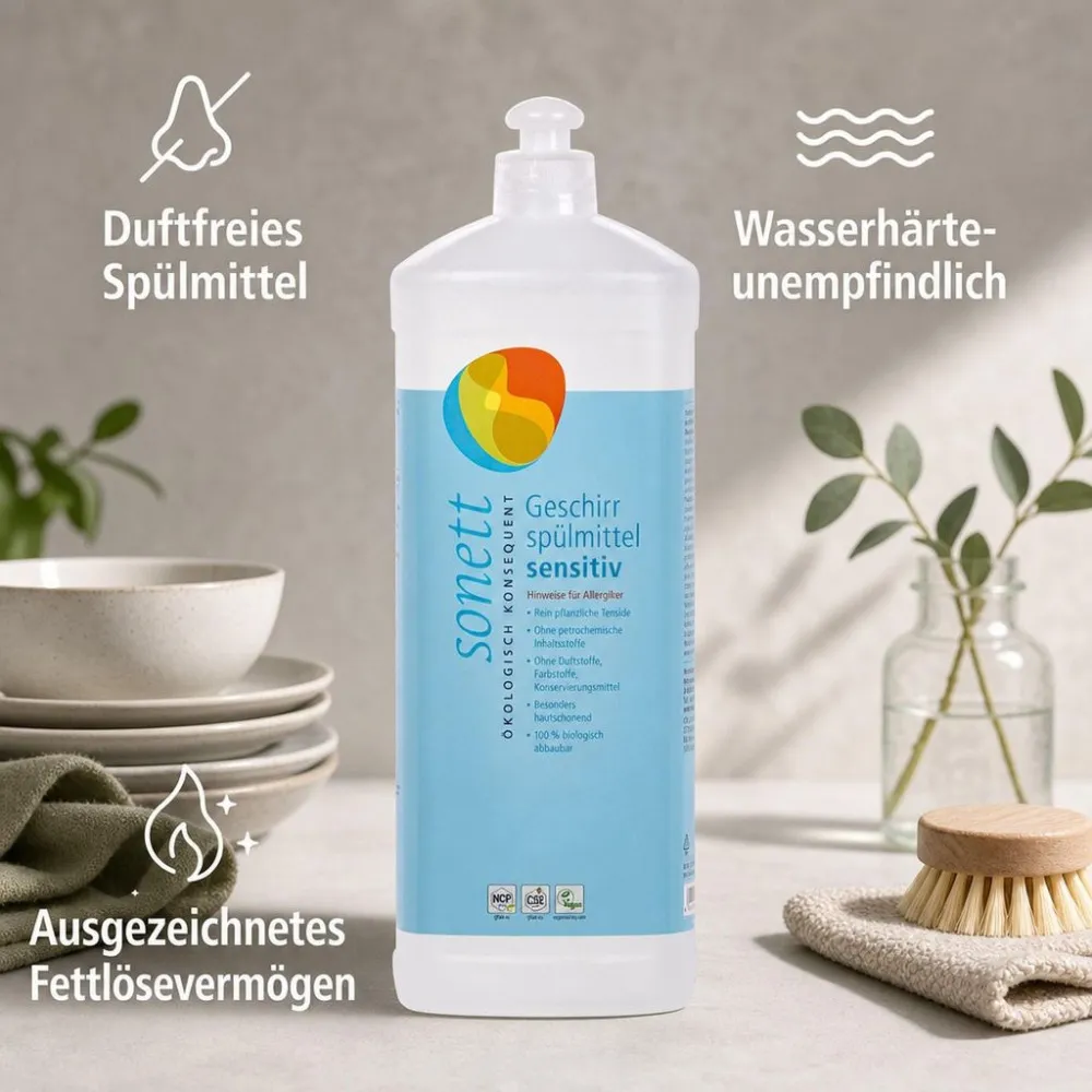 Sonett Tekoča tekočina za pomivanje posode - Sensitive 1 l