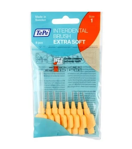 Ekstra mehke medzobne ščetke 0,45 mm 8 kosov