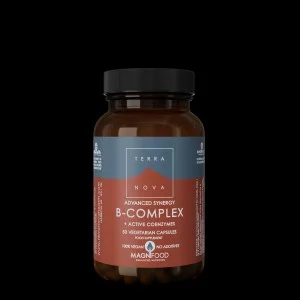 Terranova Health Advanced Synergy B-Complex (50 kapsul) - obogateno z zelišči in adaptogeni