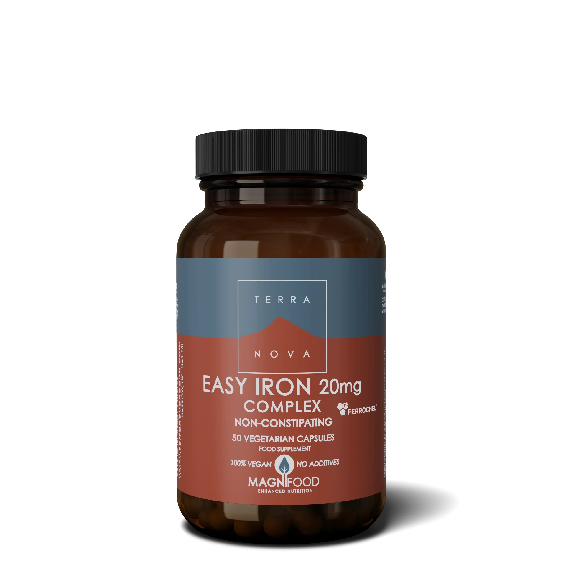 Terranova Health Easy Iron 20 mg Kompleks (50 kapsul) - dobro se absorbira